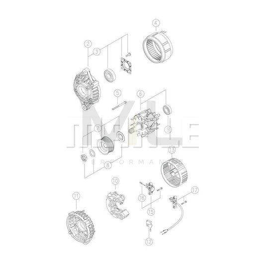 MAHLE ORIGINAL MG 11 Alternator 14V, 150A | ML Performance Car Parts