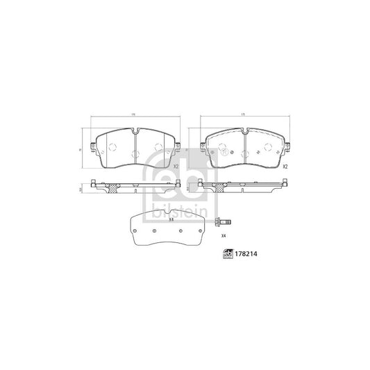 Febi Bilstein 178214 Brake Pad Set