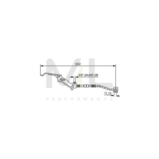 BOSCH 1 987 476 085 Brake Hose 330mm, 3/8 | ML Performance Car Parts