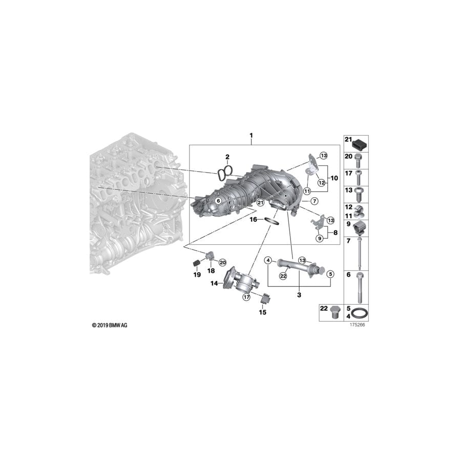 Genuine BMW 11617811301 E83 E61 E90 Fastening Elements M6X116,4 (Inc. 123d, X1 20d & X3 1.8d) | ML Performance UK Car Parts