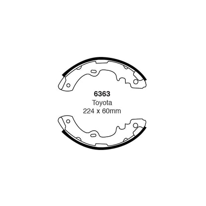 EBC 6363 Toyota Hi-Lux Rear Brake Shoes 1 | ML Performance UK Car Parts