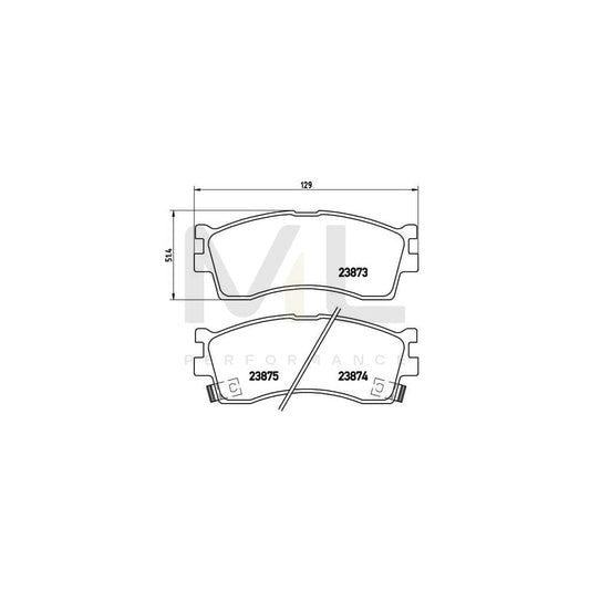 Brembo P 30 016 Brake Pad Set With Acoustic Wear Warning | ML Performance Car Parts