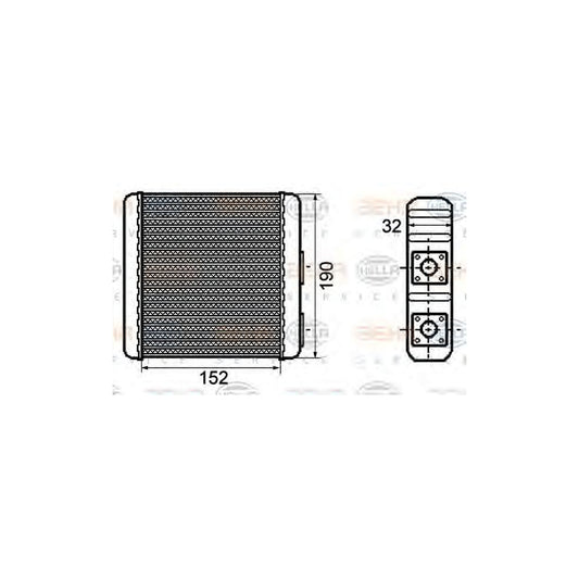 Hella 8FH 351 308-441 Heater Matrix