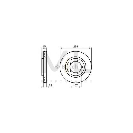 BOSCH 0 986 478 416 Brake Disc for PORSCHE 944 Coupe Internally Vented | ML Performance Car Parts