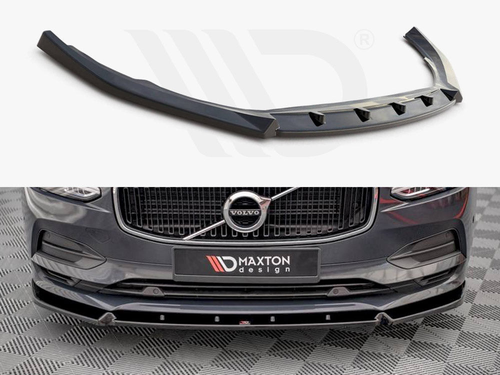 Maxton Design VO-V90-2-FD2T Front Splitter V.2 Volvo V90 MK2 (2016-2020) | ML Performance UK Car Parts