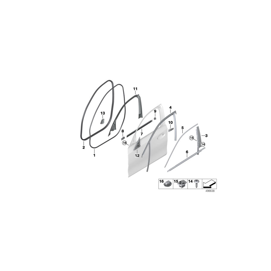 Genuine BMW 51337407412 G20 G21 Channel Cover,Exterior,Door, Front Right BLACK (Inc. 330dX, 330iX & 330i) | ML Performance UK