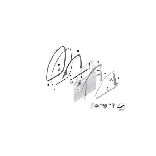 Genuine BMW 51337407412 G20 G21 Channel Cover,Exterior,Door, Front Right BLACK (Inc. 330dX, 330iX & 330i) | ML Performance UK