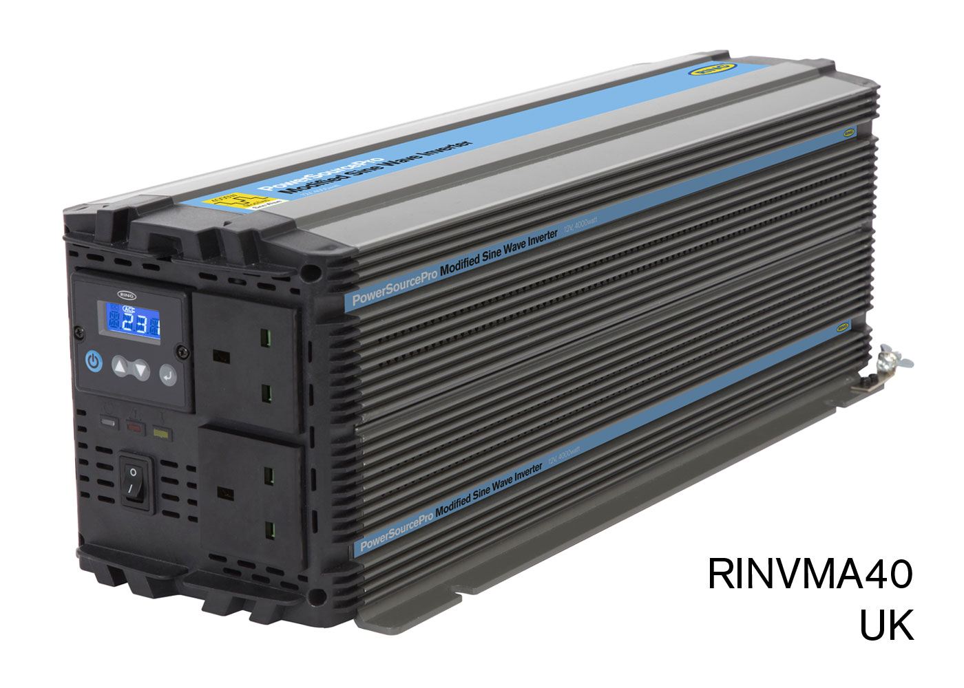 RING RINVMA40 12V DC to 230V AC, 4000W Modified Sine Wave Inverter (2 x UK Sockets) | ML Performance