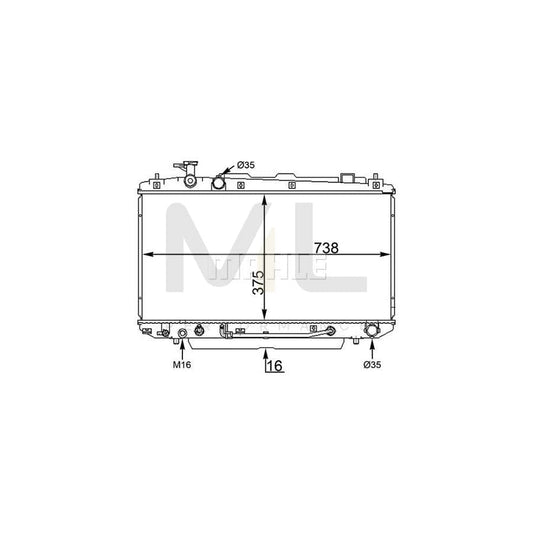 MAHLE ORIGINAL CR 1568 000S Engine radiator for TOYOTA RAV4 II Off-Road (XA20) Brazed cooling fins, Manual Transmission | ML Performance Car Parts