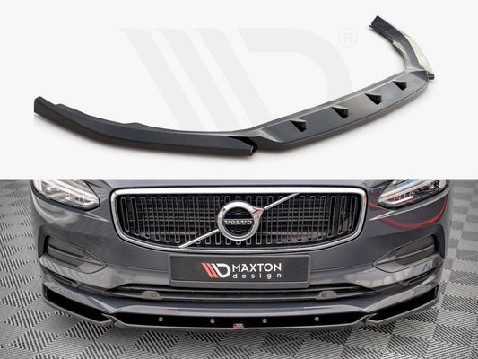 Maxton Design VO-V90-2-FD1T Front Splitter V.1 Volvo V90 MK2 (2016-2020) | ML Performance UK Car Parts