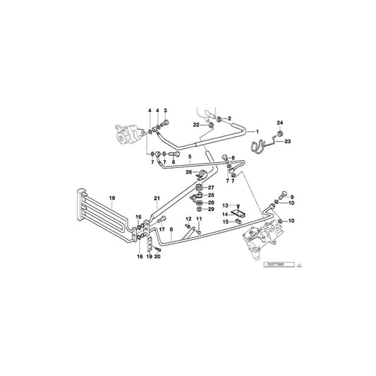 Genuine BMW 32411094640 E38 Pressure Hose Assy RHD (Inc. 740iL, 735iL & 735i) | ML Performance UK Car Parts