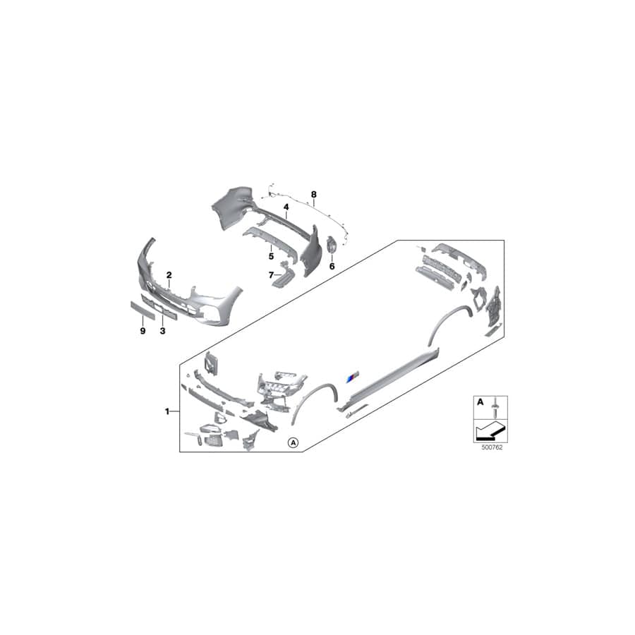 Genuine BMW 51118069211 G05 Grill, Air Intake, Center FRR (Inc. X5 30dX, X5 50iX & X5 M50iX) | ML Performance UK Car Parts