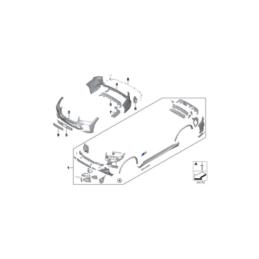 Genuine BMW 51118069211 G05 Grill, Air Intake, Center FRR (Inc. X5 30dX, X5 50iX & X5 M50iX) | ML Performance UK Car Parts