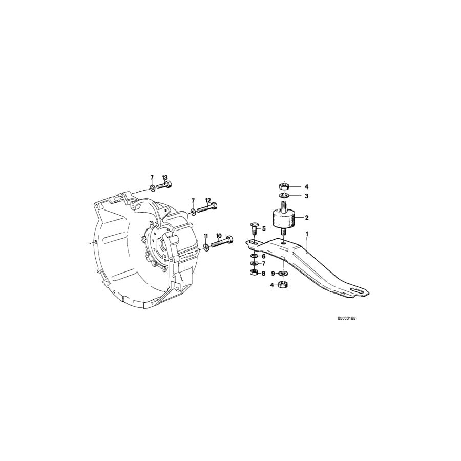 Genuine BMW 24711245178 E21 Cross Member (Inc. 320, 320i & 316) | ML Performance UK Car Parts