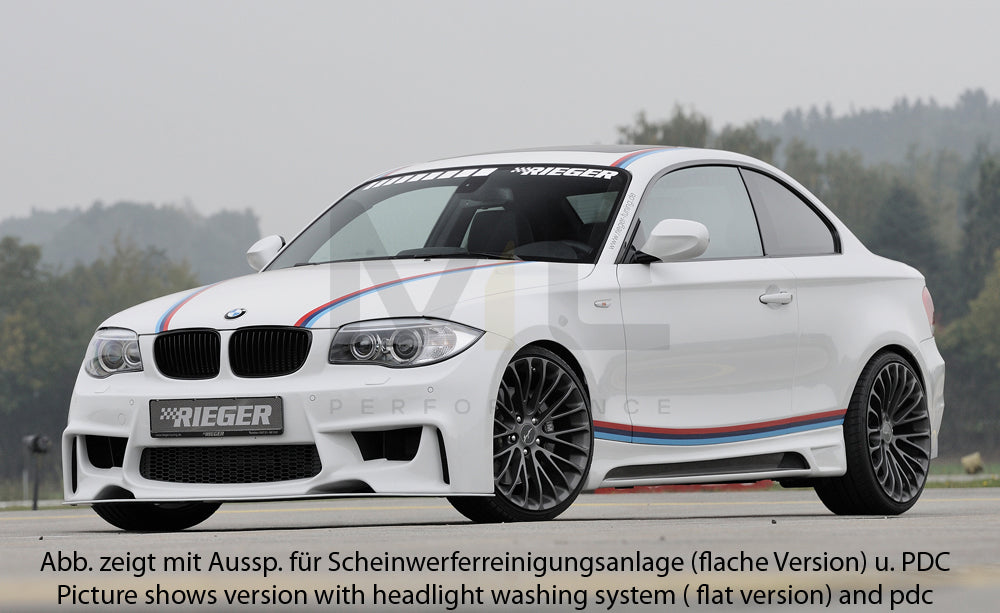 Rieger 00035041 BMW 1 Series E81 E82 E87 E88 Front Bumper 4 | ML Performance UK Car Parts