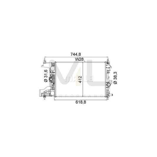 MAHLE ORIGINAL CR 2116 000S Engine radiator Brazed cooling fins | ML Performance Car Parts