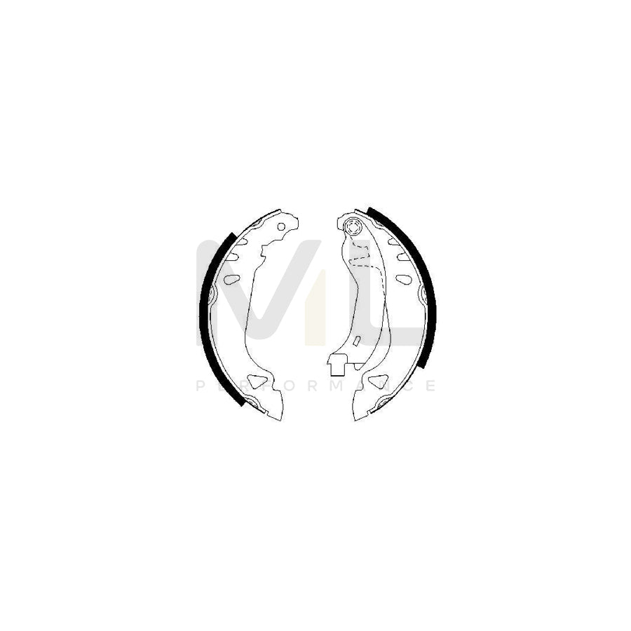 BOSCH 0 986 487 250 Brake Shoe Set | ML Performance Car Parts