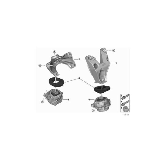 Genuine BMW 22118416821 Engine Supporting Bracket, Left (Inc. M235i Racing) | ML Performance UK Car Parts