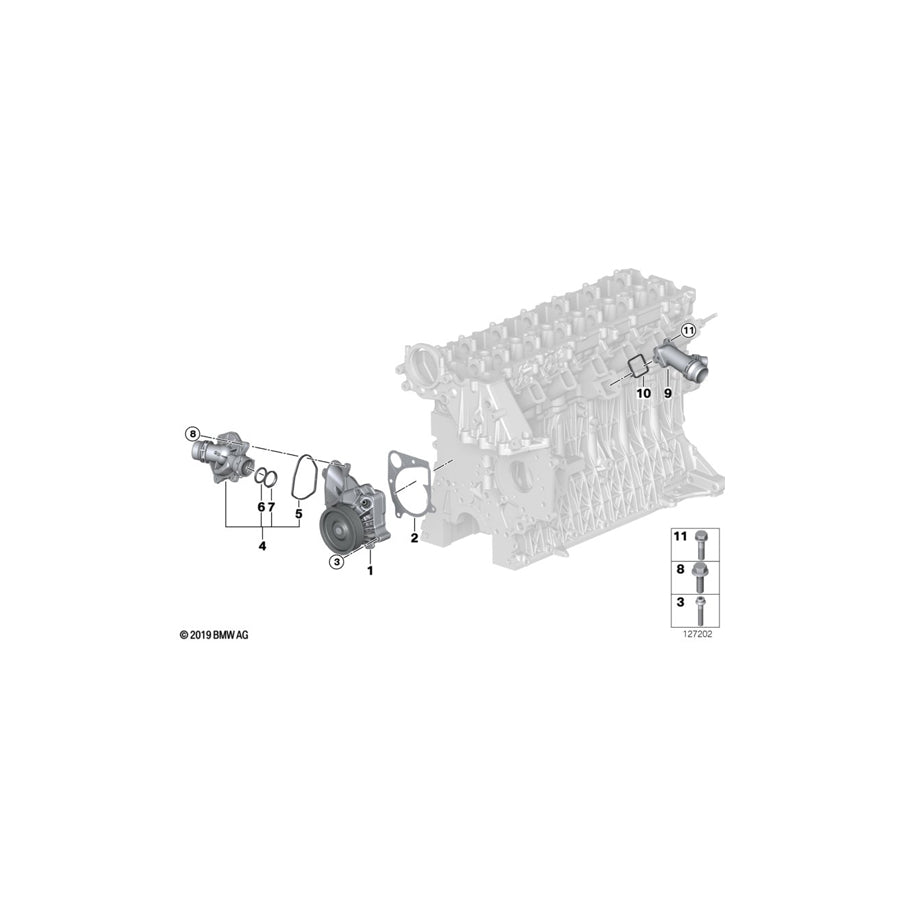 Genuine BMW 11517794244 E46 E65 E66 Coolant Pump, Mechanical (Inc. 318d, 330d & 320Cd) | ML Performance UK Car Parts