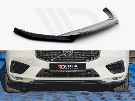 Maxton Design VO-XC60-2-RDESIGN-FD1T Front Splitter V.1 Volvo Xc60 MK2 R-design | ML Performance UK Car Parts