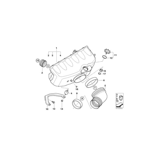 Genuine BMW 11617836381 E85 E86 Air Duct (Inc. Z4 M3.2) | ML Performance UK Car Parts