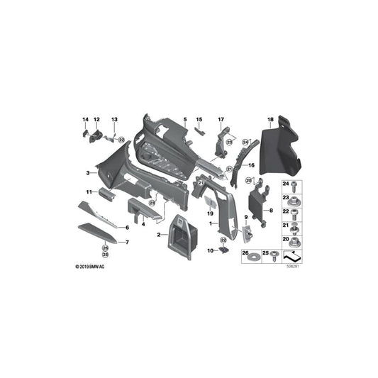 Genuine BMW 51477483974 G07 Rear Right Trunk Trim ANTHRAZIT (Inc. X7 M50iX, X7 40iX & X7 30dX) | ML Performance UK Car Parts