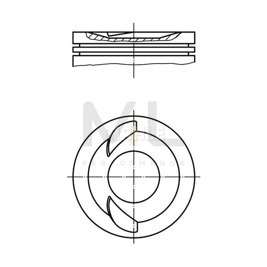 MAHLE ORIGINAL 009 03 02 Piston for LANCIA THEMA 84,6 mm, without cooling duct | ML Performance Car Parts