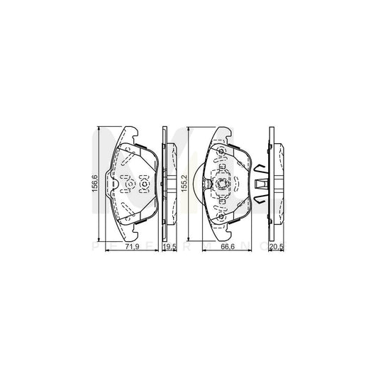Bosch 0986Tb3192 Brake Pad Set  | ML Performance Car Parts