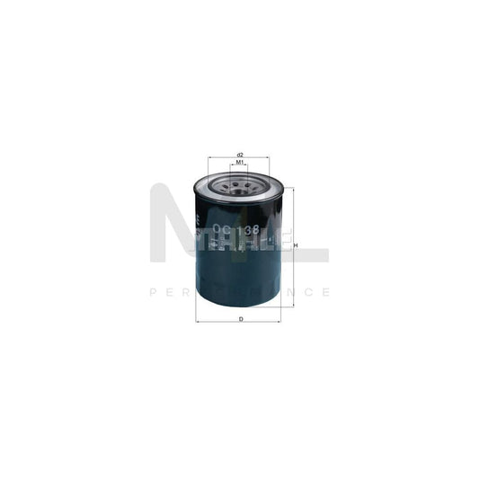 MAHLE ORIGINAL OC 138 Oil Filter Spin-on Filter, with one anti-return valve | ML Performance Car Parts