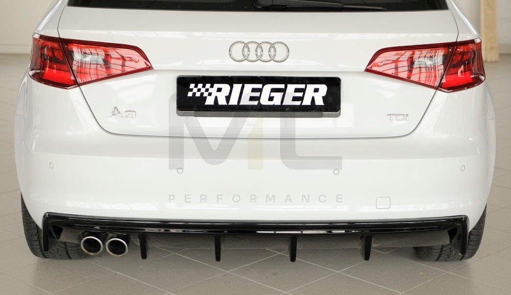 Rieger 00088100 Audi 8V A3 Rear Diffuser 4 | ML Performance UK Car Parts