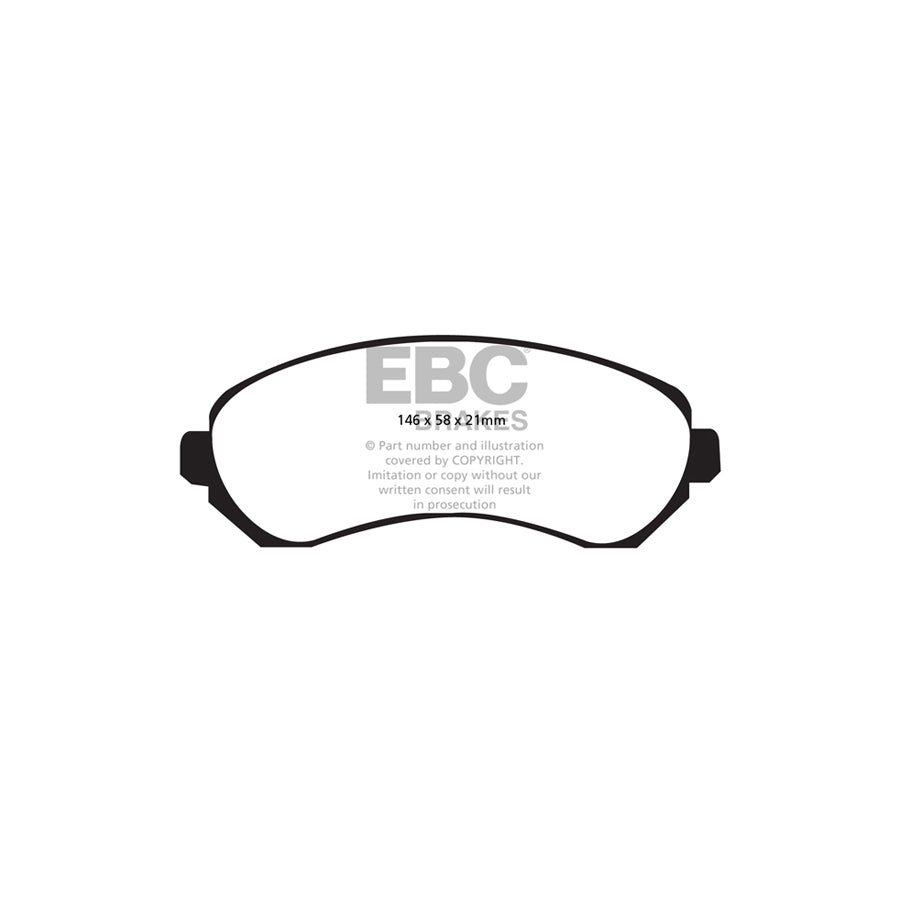 EBC DP61628 Chevrolet Trans Sport Greenstuff Front Brake Pads 2 | ML Performance UK Car Parts