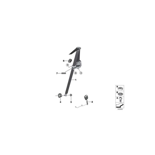 Genuine BMW 72117491759 F92 G14 Upper Belt Front Left SCHWARZ (Inc. M850iX, 840iX & 840dX) | ML Performance UK Car Parts