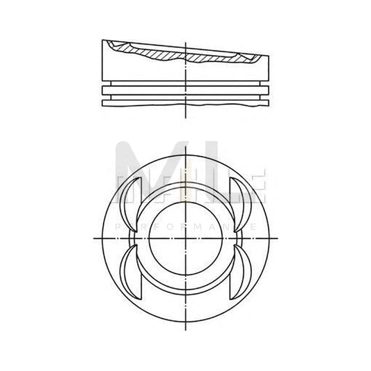MAHLE ORIGINAL 028 03 13 Piston 85,01 mm, with piston rings | ML Performance Car Parts