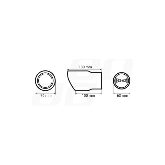 Amio Mt 017Blc 02197 Exhaust Tip