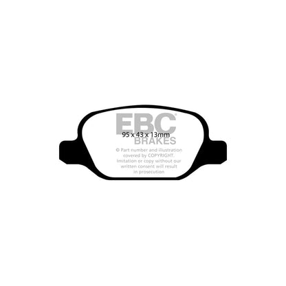 EBC PDKR307 Fiat Linea Ultimax Rear Brake Pad & Plain Disc Kit - TRW Caliper 2 | ML Performance UK Car Parts