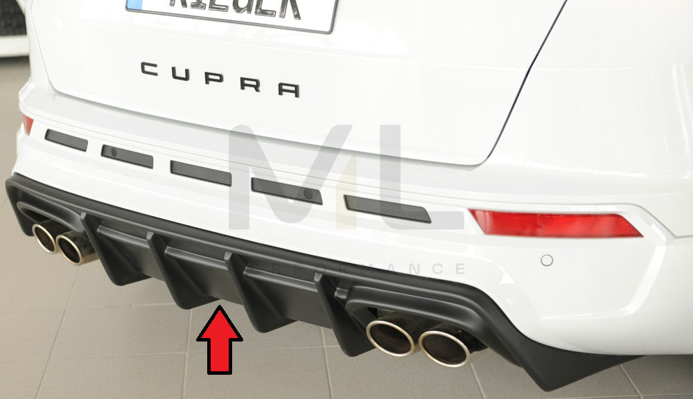 Rieger 00027045 SEAT 5FP Ateca Cupra Rear Diffuser 8 | ML Performance UK Car Parts
