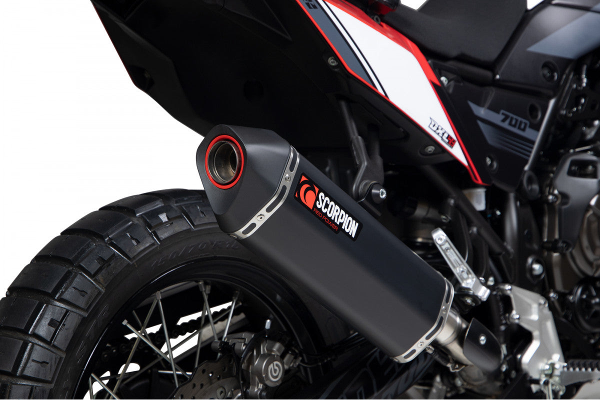 Scorpion RYA114BCER Yamaha Tenere 700 Serket Parallel Slip-On - Black Ceramic Coated Sleeve | ML Performance UK UK