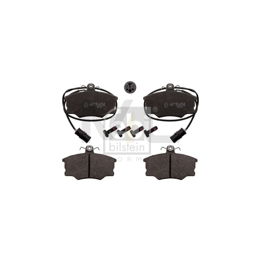 Febi Bilstein 116009 Brake Pad Set For Alfa Romeo 164 (164) Front Axle, Incl. Wear Warning Contact, With Bolts/Screws | ML Performance Car Parts