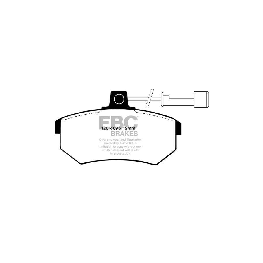 EBC PD01KF070 Audi Greenstuff Front Brake Pad & Plain Disc Kit  - Girling/TRW Caliper (Inc. 80, Cabriolet, Coupe) 2 | ML Performance UK Car Parts