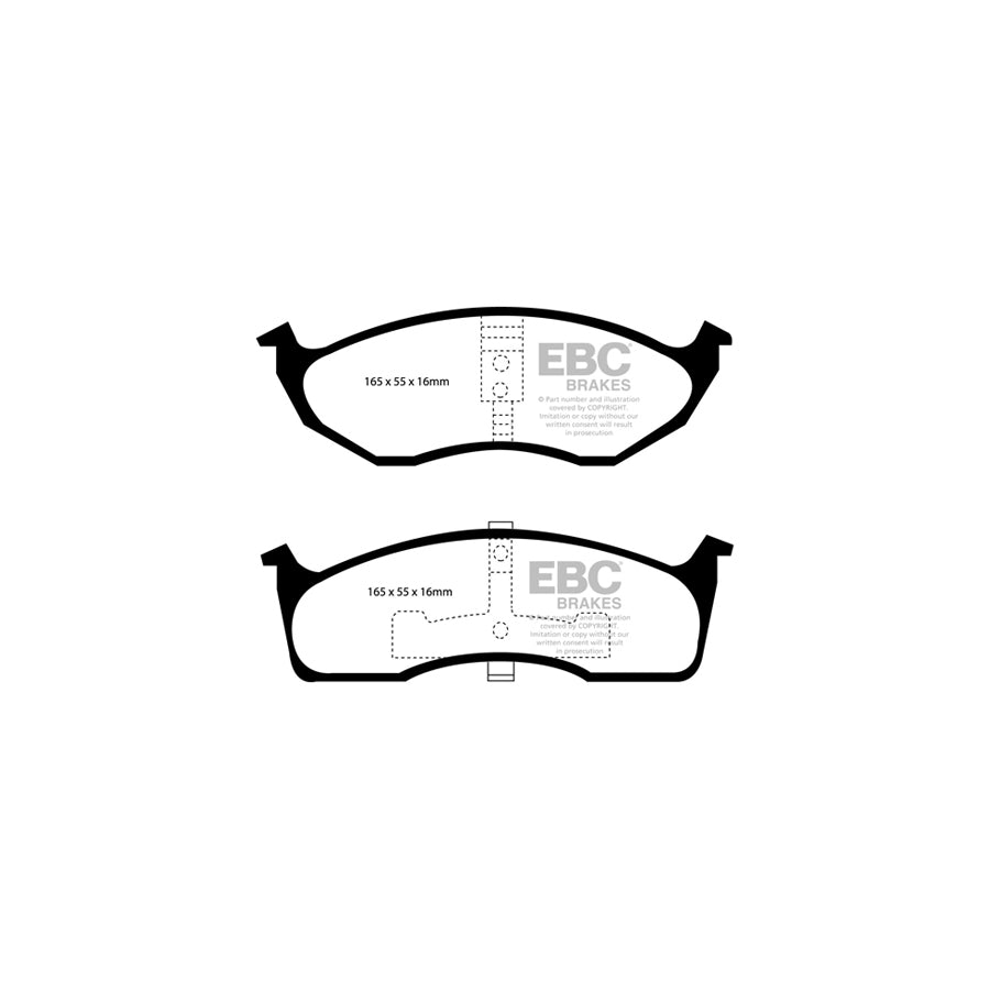 EBC DP31623C Chrysler 300M Redstuff Front Brake Pads 2 | ML Performance UK Car Parts