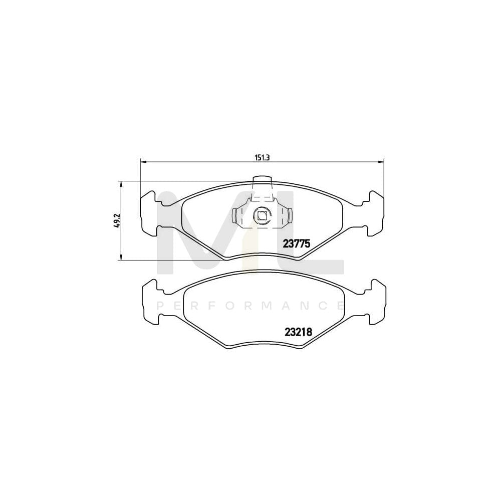 Brembo P 23 123 Brake Pad Set Excl. Wear Warning Contact | ML Performance Car Parts