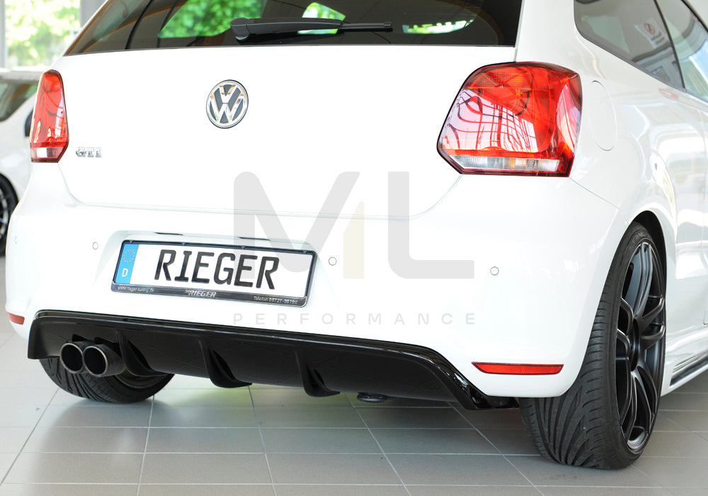 Rieger 00088039 VW 6R Mk6 Polo Rear Diffuser - Glossy Black – ML ...