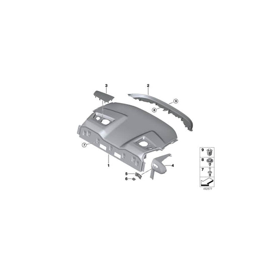 Genuine BMW 51468079851 F92 G15 Rear Window Shelf In Alcantara ANTHRAZIT (Inc. M8, M850iX & 840dX) | ML Performance UK Car Parts