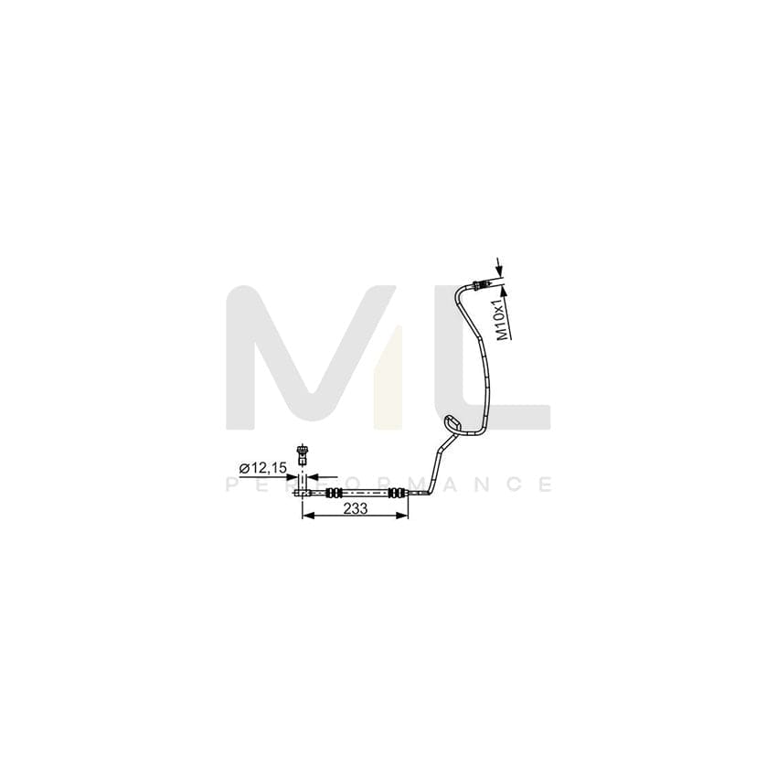 BOSCH 1 987 481 338 Brake Hose 623mm | ML Performance Car Parts
