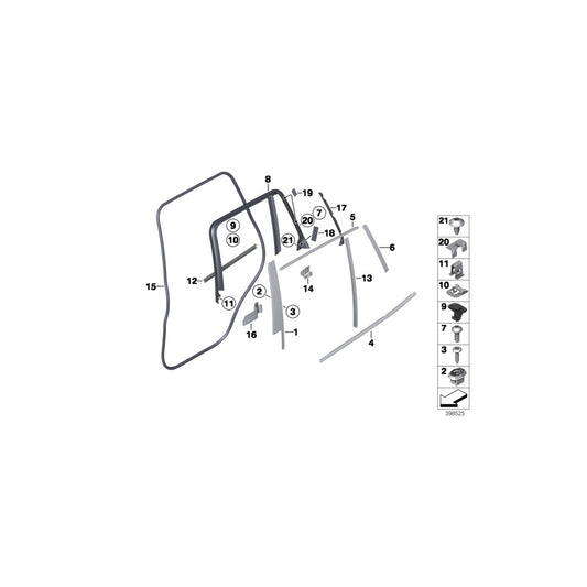 Genuine BMW 51357335632 F26 Cover, Column C, Door, Rear Right (Inc. X4 35iX, X4 M40iX & X4 30dX) | ML Performance UK