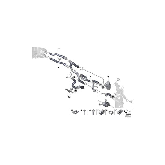 Genuine BMW 64219329653 F30 Coolant Hose, Supply (Inc.  & 330e) | ML Performance UK Car Parts