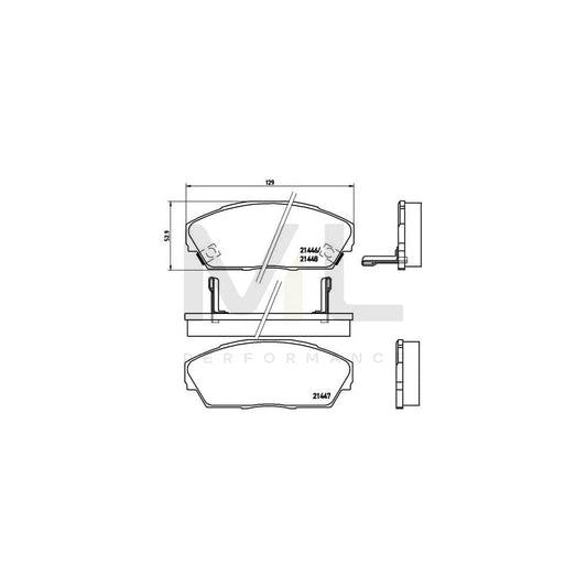 Brembo P 28 013 Brake Pad Set With Acoustic Wear Warning | ML Performance Car Parts