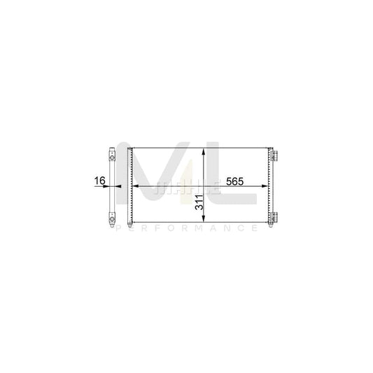 MAHLE ORIGINAL AC 373 000S Air conditioning condenser without dryer | ML Performance Car Parts