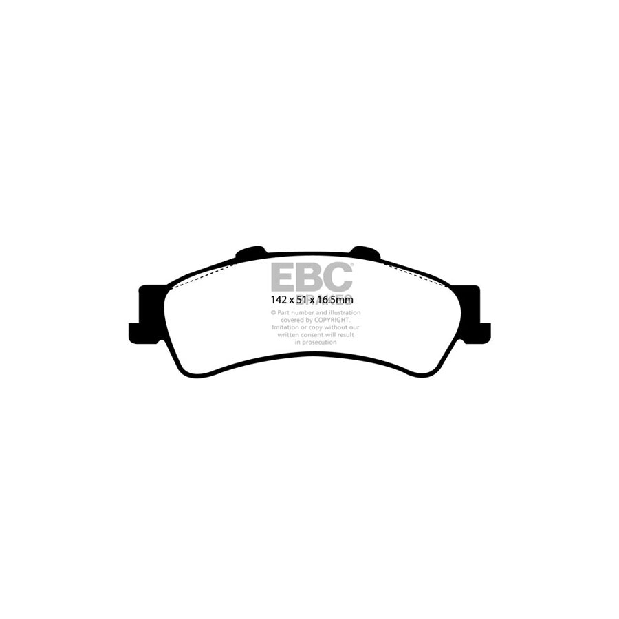 EBC DP61630 Chevrolet Greenstuff Rear Brake Pads (Inc. Astro & Tahoe 4WD) 2 | ML Performance UK Car Parts