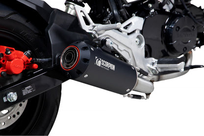 Scorpion PHA192SYSBCER Honda MSX 125 Red Power Full System - Black Ceramic Coated Sleeve | ML Performance UK UK